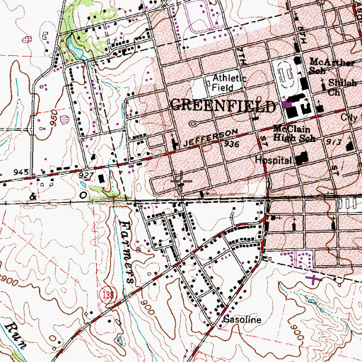 Topographic Map of Christian Baptist Church, OH