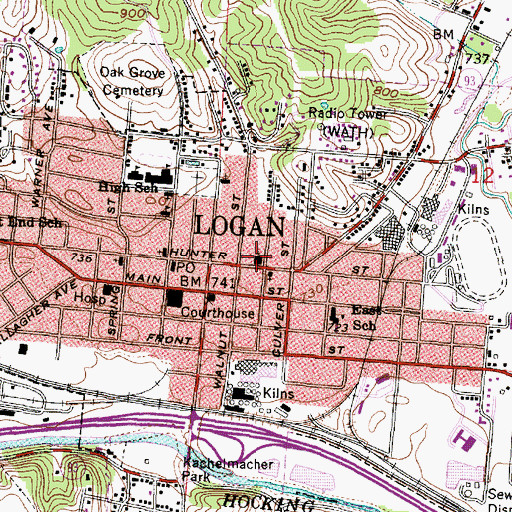 Topographic Map of Saint Matthews Evangelical Lutheran Church, OH