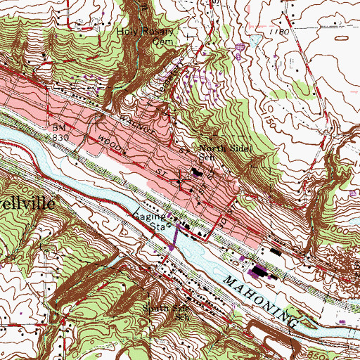 Topographic Map of First Presbyterian Church, OH