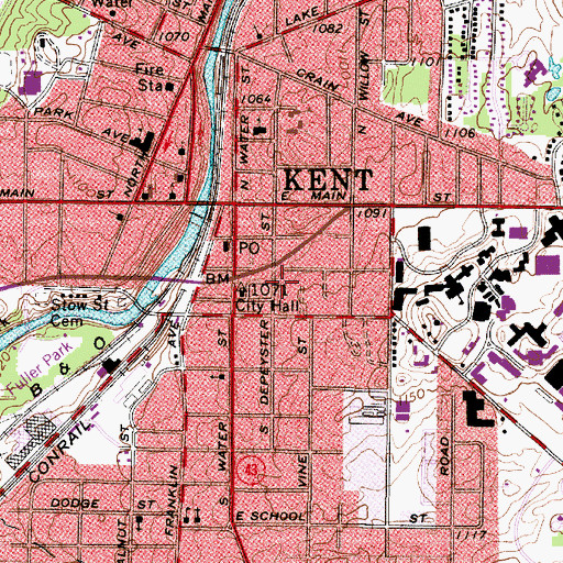 Topographic Map of Church of Christ, OH