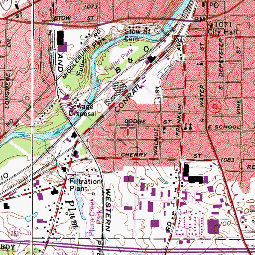 Topographic Map of Church of God in Christ, OH