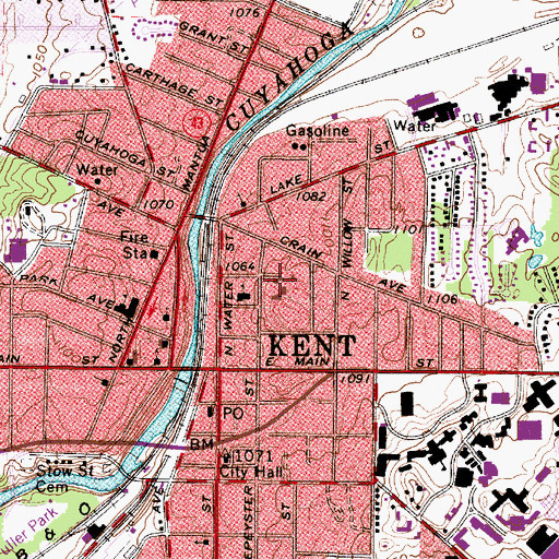 Topographic Map of Depeyster Public School (historical), OH