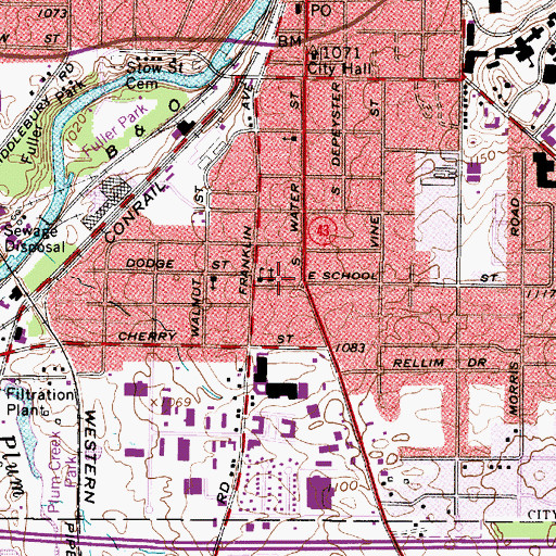 Topographic Map of Free Methodist Church, OH
