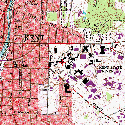 Topographic Map of Wills Gymnasium, OH
