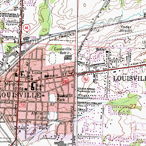 Topographic Map of First Brethren Church, OH