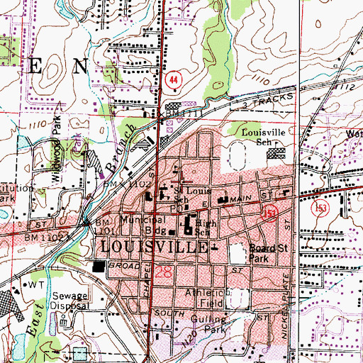 Topographic Map of Gospel Tabernacle, OH