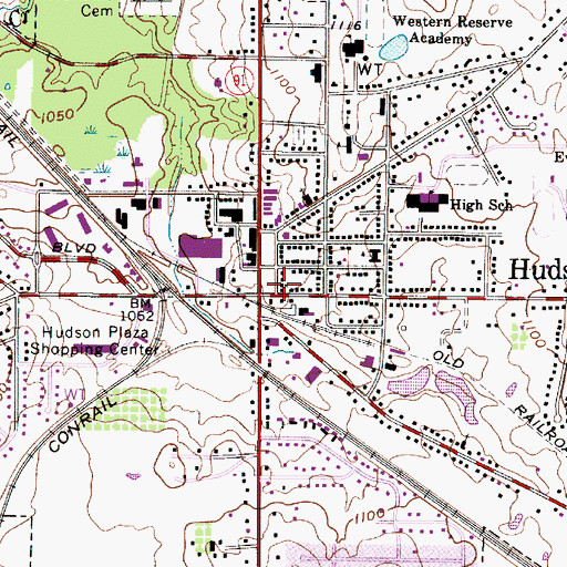 Topographic Map of Saint Marys Roman Catholic Church, OH