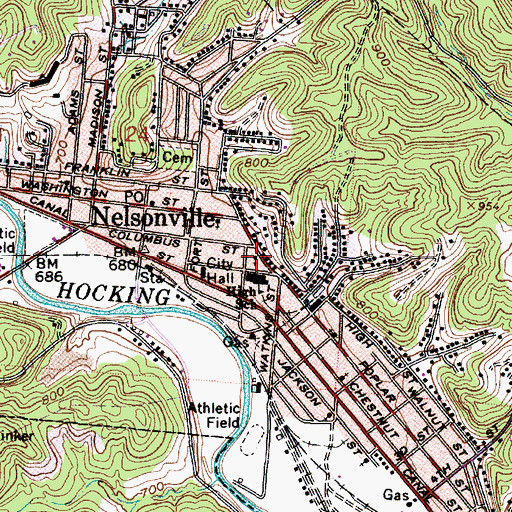 Topographic Map of Church of the Epiphany, OH