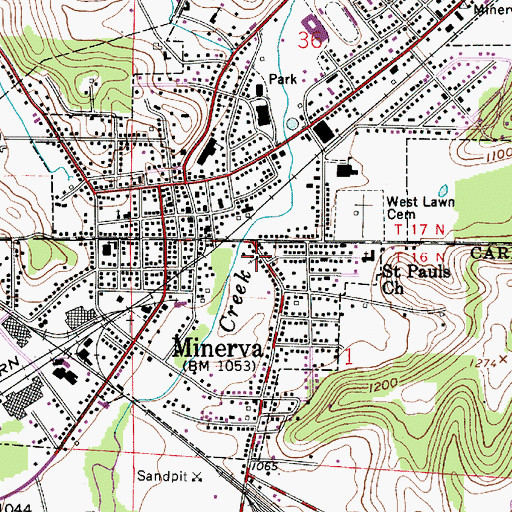Topographic Map of Murray Avenue Church of God, OH