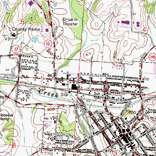 Topographic Map of Madison Park, OH
