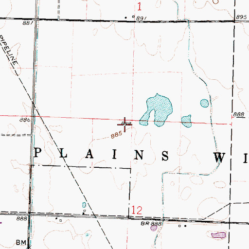 Topographic Map of Killdeer Plains Wildlife Area, OH