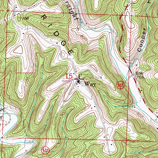 Topographic Map of Way, OH
