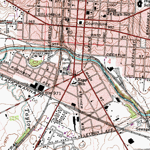 Topographic Map of Epworth United Methodist Church, OH