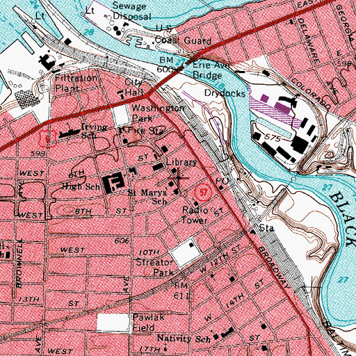 Topographic Map of Saint John United Church of Christ, OH