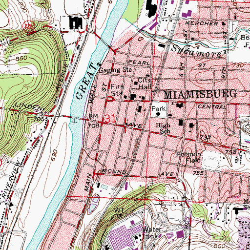 Topographic Map of Trinity United Church of Christ, OH