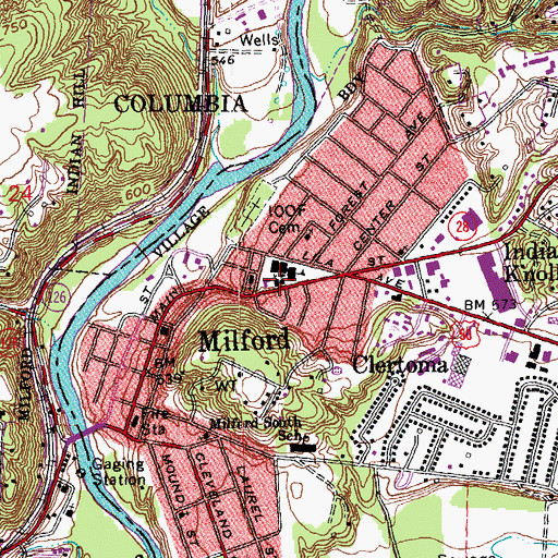 Topographic Map of Saint Andrew Catholic Church, OH