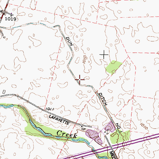 Topographic Map of Dun Ditch Number 1, OH