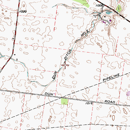 Topographic Map of Dun Ditch Number 2, OH