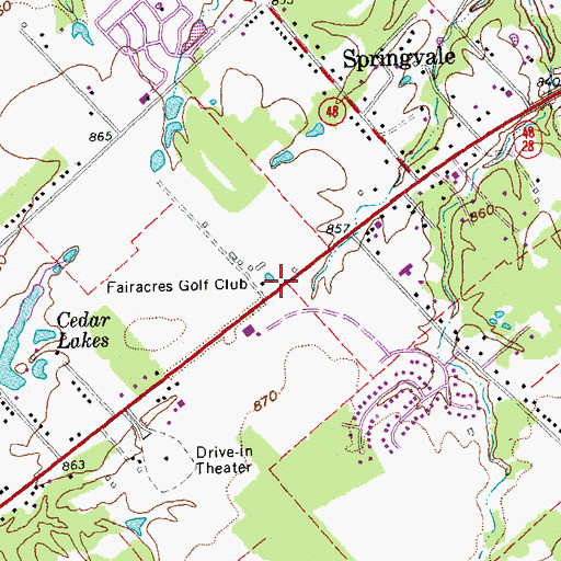 Topographic Map of Eagles Nest Golf Course, OH