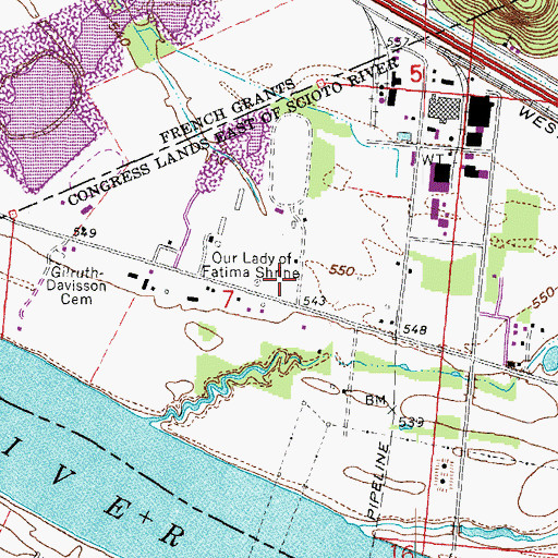 Topographic Map of Our Lady of Fatima Shrine, OH