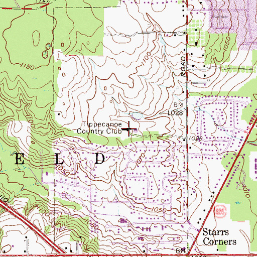 Topographic Map of Tippecanoe Country Club, OH