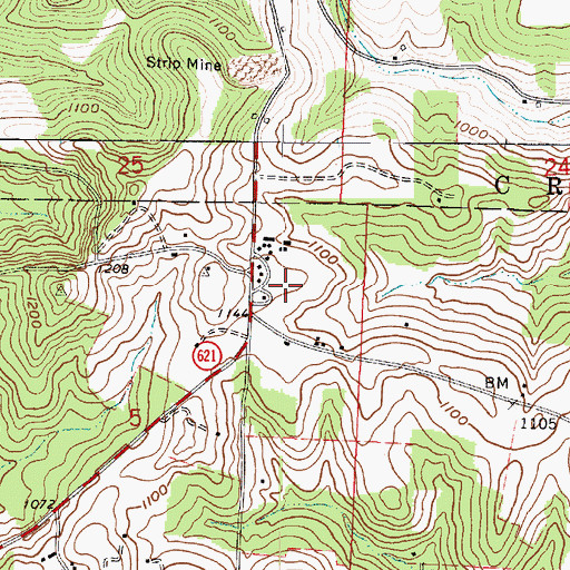 Topographic Map of United States Hydrologic Experiment Station, OH