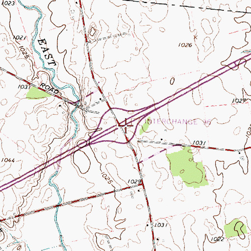 Topographic Map of Interchange 75, OH