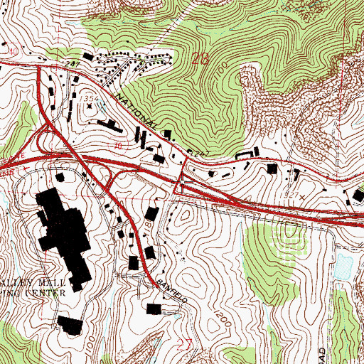Topographic Map of Interchange 80, OH