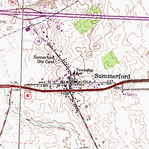 Topographic Map of Deer Creek Township School, OH