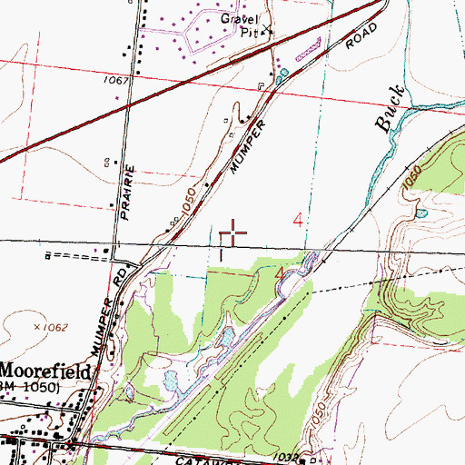 Topographic Map of Buck Creek State Park, OH