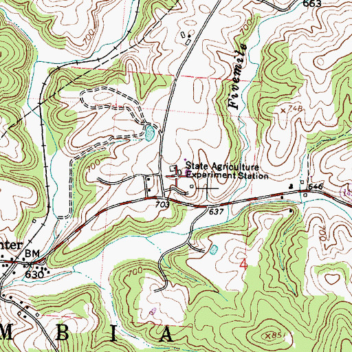 Topographic Map of Ohio State Agriculture Station, OH