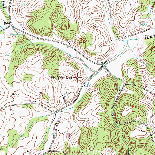 Topographic Map of Nelson Cemetery, OH