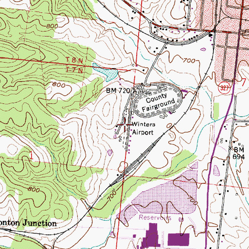 Topographic Map of Winters Airport (historical), OH