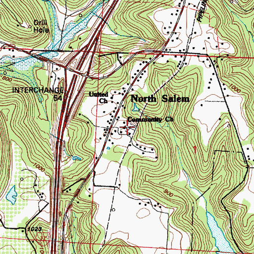 Topographic Map of North Salem Community Church, OH