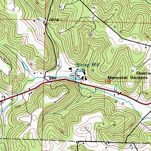 Topographic Map of Spring Hill Lake, OH