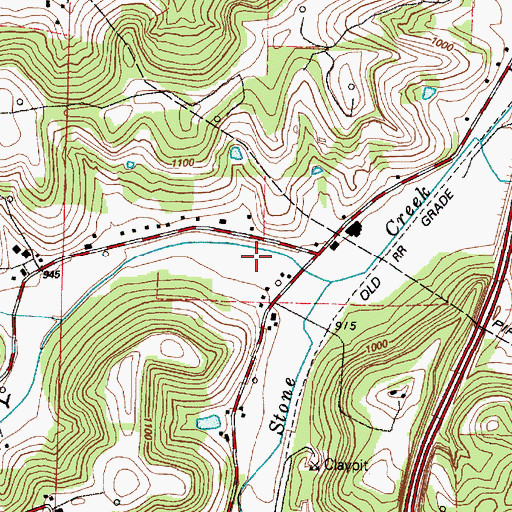 Topographic Map of Angel Valley, OH