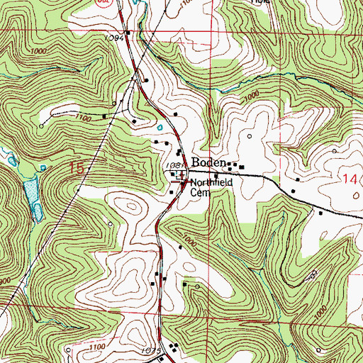 Topographic Map of Northfield Cemetery, OH