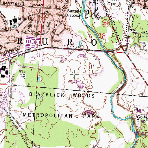 Topographic Map of Blacklick Woods Park, OH