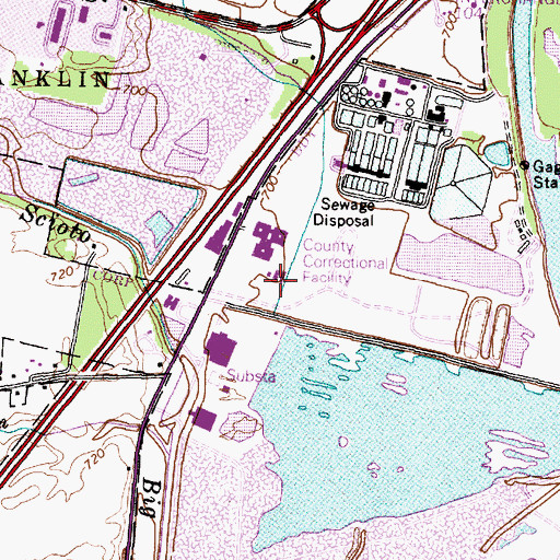 Topographic Map of Franklin County Correctional Center II, OH