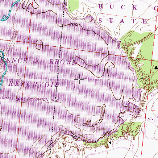 Topographic Map of Clarence J Brown Reservoir, OH