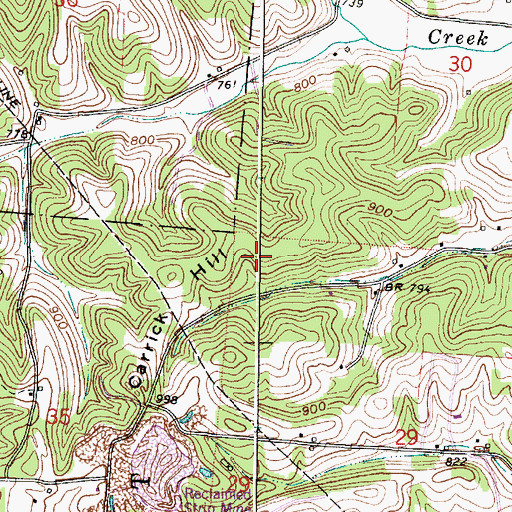 Topographic Map of Camp Otterbein Lake, OH