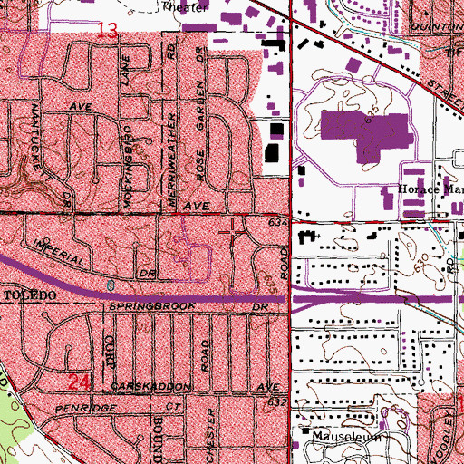 Topographic Map of Christ Presbyterian Church, OH