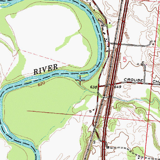 Topographic Map of Kinnikinnick Creek, OH