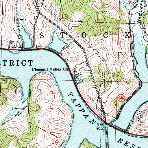 Topographic Map of Pleasant Valley (historical), OH