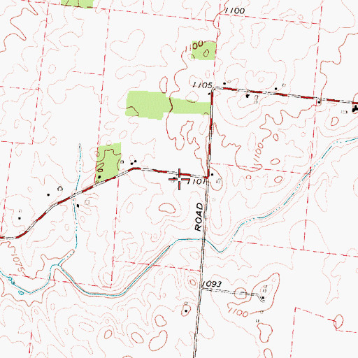 Topographic Map of Hickory Grove School (historical), OH