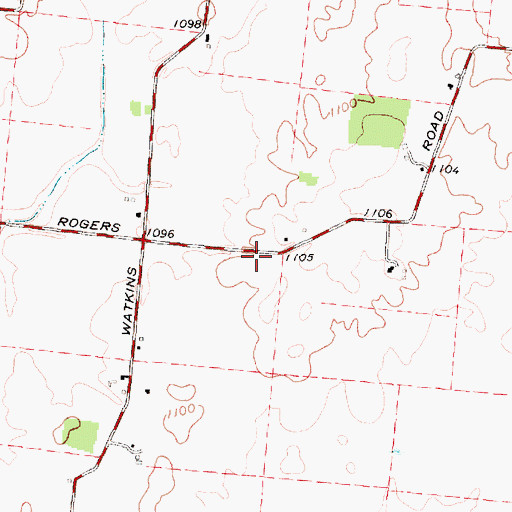 Topographic Map of Sugar Grove School (historical), OH