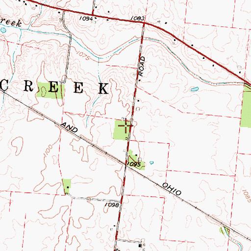 Topographic Map of Silver Ridge School (historical), OH