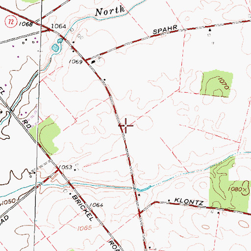 Topographic Map of Oak Grove School (historical), OH