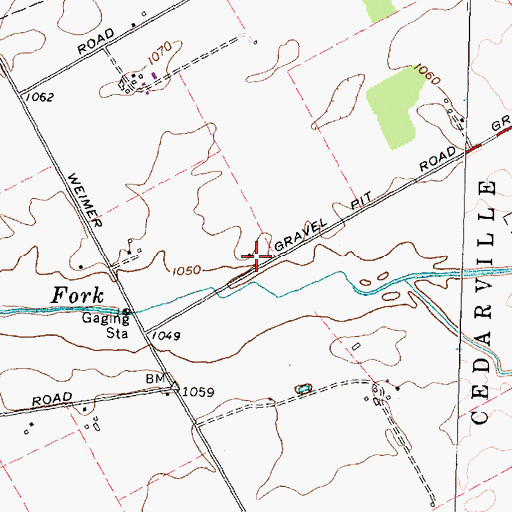 Topographic Map of Hazeldell School (historical), OH