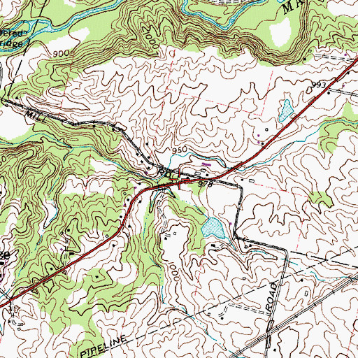 Topographic Map of Eastpoint School (historical), OH